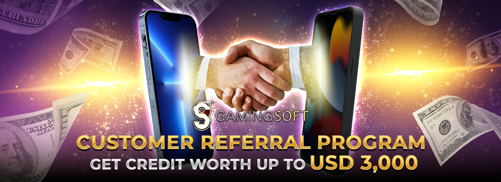 Customer Referral Program Web Banner - GamingSoft