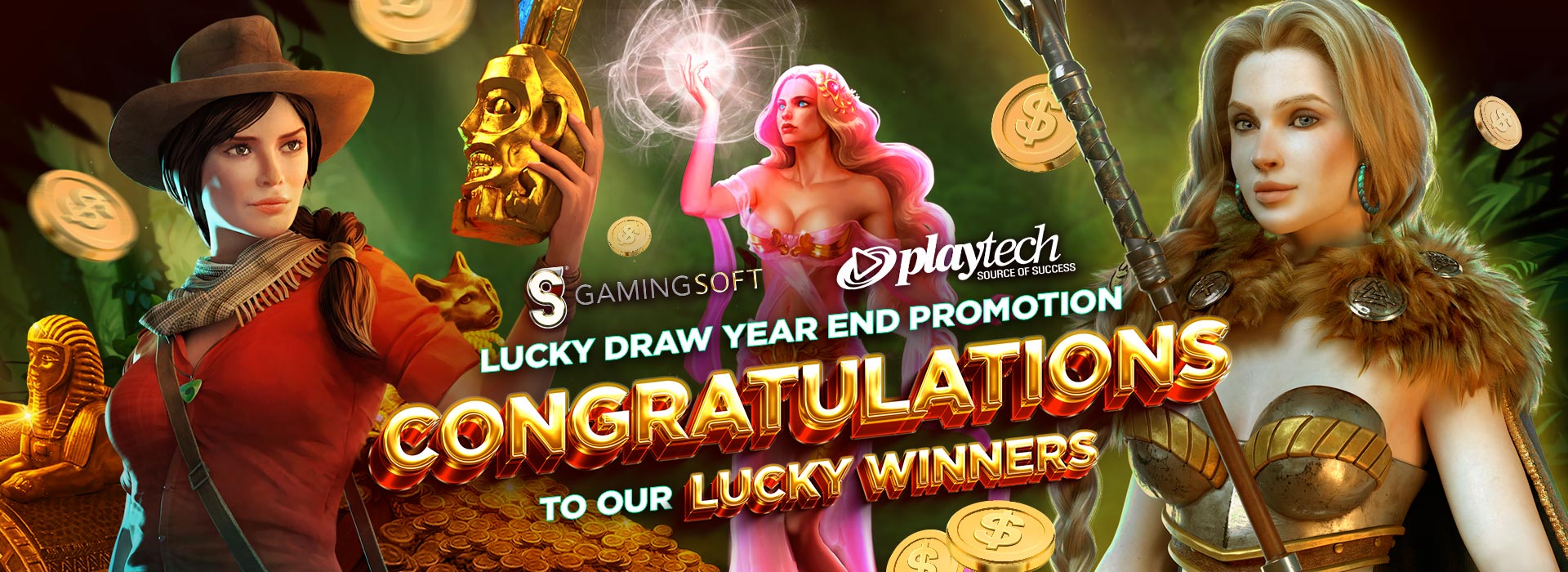 Congratulations! “GamingSoft - Playtech Lucky Draw Year End Promotion” Final Draw Winner Announcement 