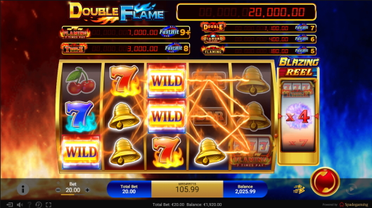Double Flame Blazing is a Slot Game Provided by the Vendor Partner Spade Gaming - GamingSoft