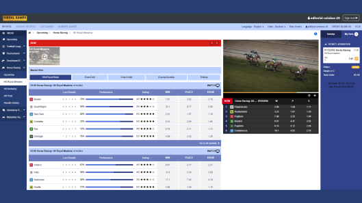 Horse Racing is a Virtual Sportsbook Game Provided by the Vendor Partner V2G - GamingSoft