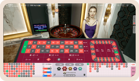 Roulette is a Live Casino Game Provided by the Vendor Partner PonyMuah GamingSoft