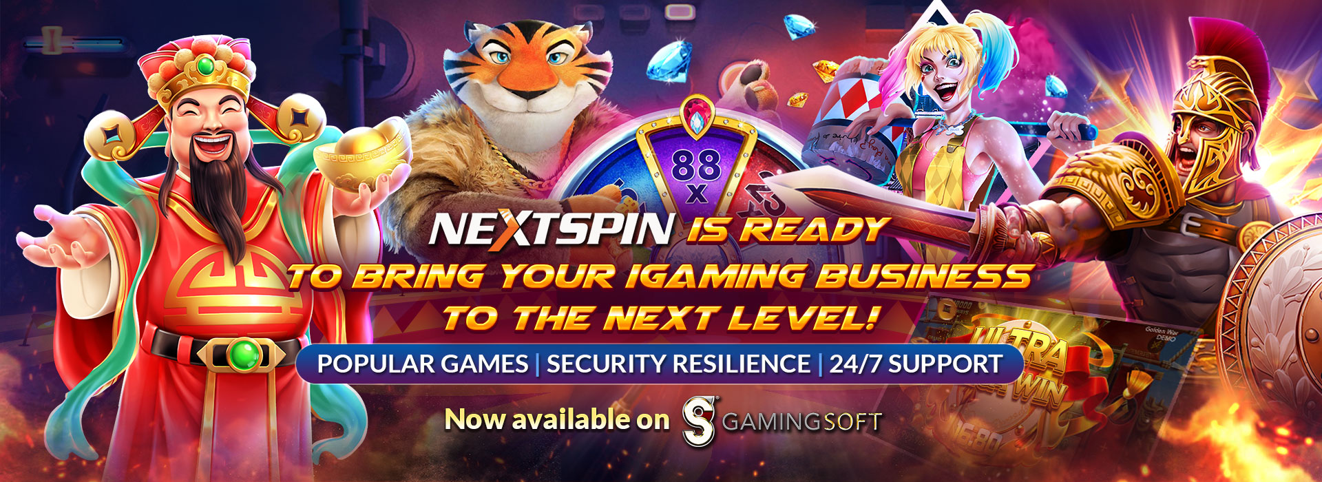 NEXTSPIN is ready to bring your igaming business to next level Web Banner - GamingSoft