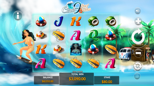 Cloud 9 Surf Bliss is a Slots Game Provided by the Vendor Partner Maverick Gaming - GamingSoft